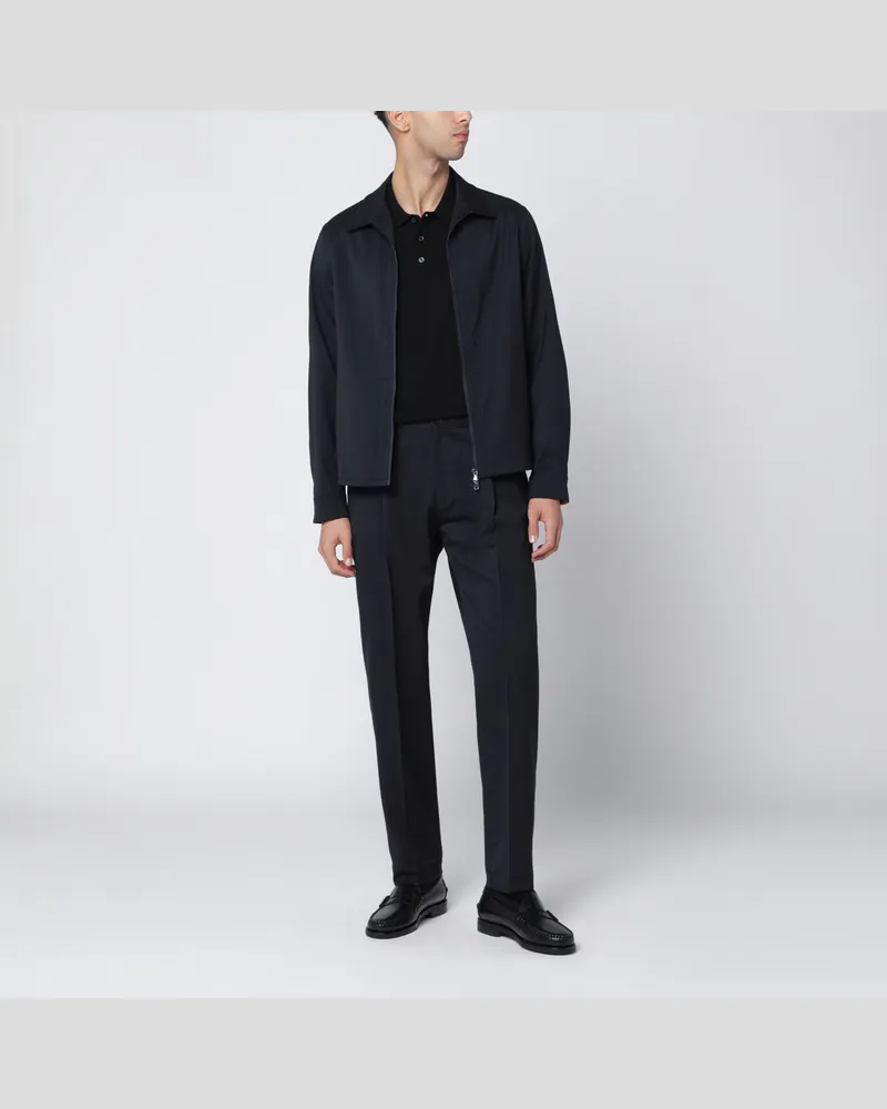 Biagio Santaniello Blauer Anzug aus Wollmix Blue