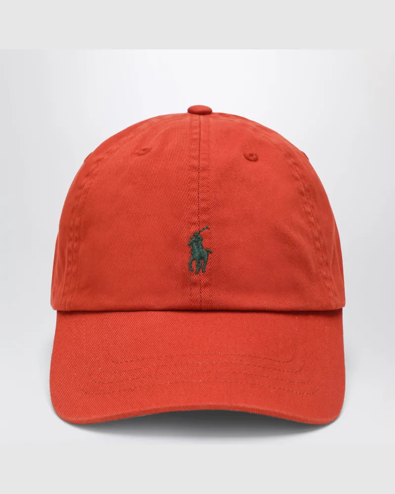 Ralph Lauren Orange-red baseball cap with embroidered logo Orange