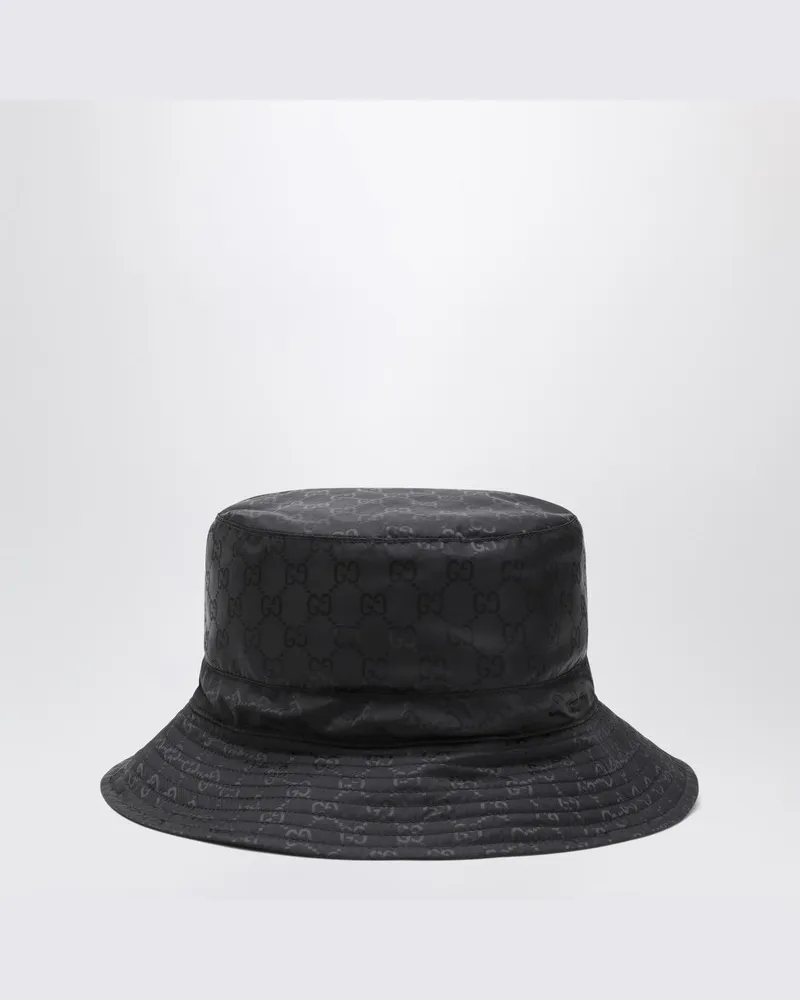 Gucci Wendbarer Hut in schwarzem GG-Nylon Schwarz