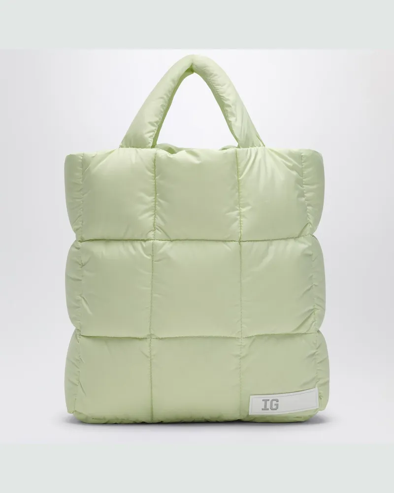 Il Gufo Limettengelbe Tasche aus Nylon-Mikrofaser Green