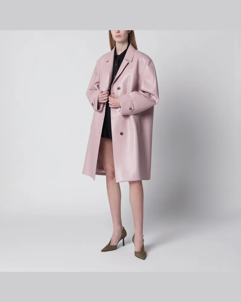 Prada Mantel aus Nappaleder in Alabasterrosa Pink