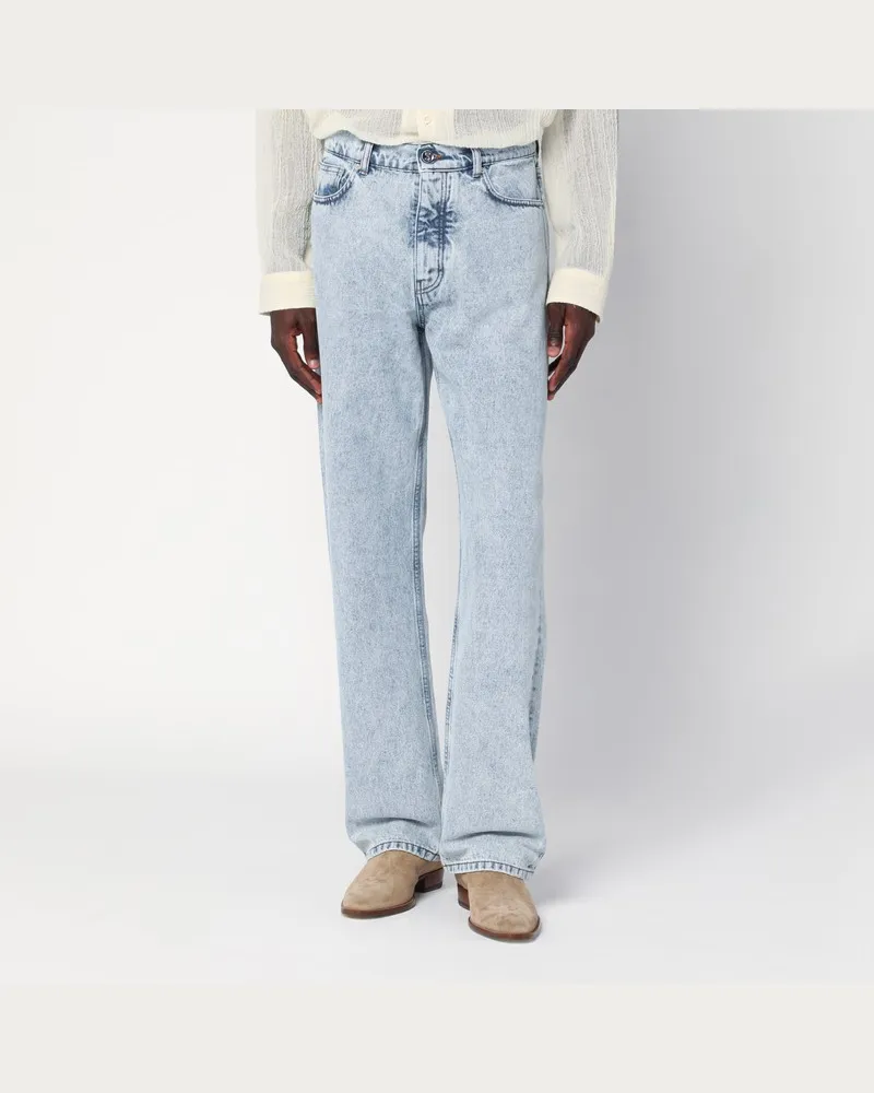 Séfr Blau ausgewaschene Jeans Hellblau