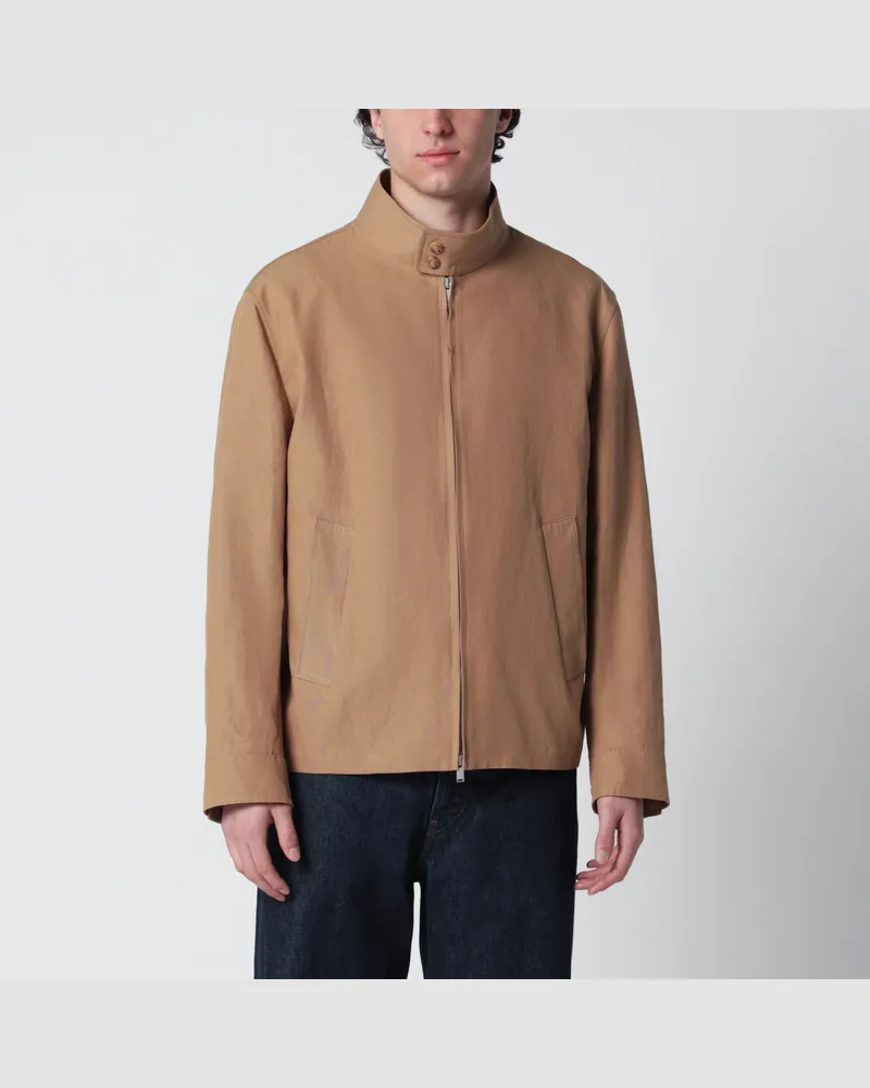 LARDINI Camel Jacke aus Leinenmischung Brown