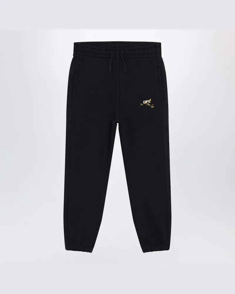 OFF-WHITE Schwarze Diagonal Splat Logo Jogginghose Schwarz