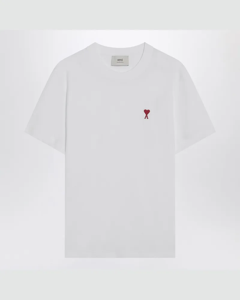 AMI Paris Weißes Ami De Coeur-T-Shirt 