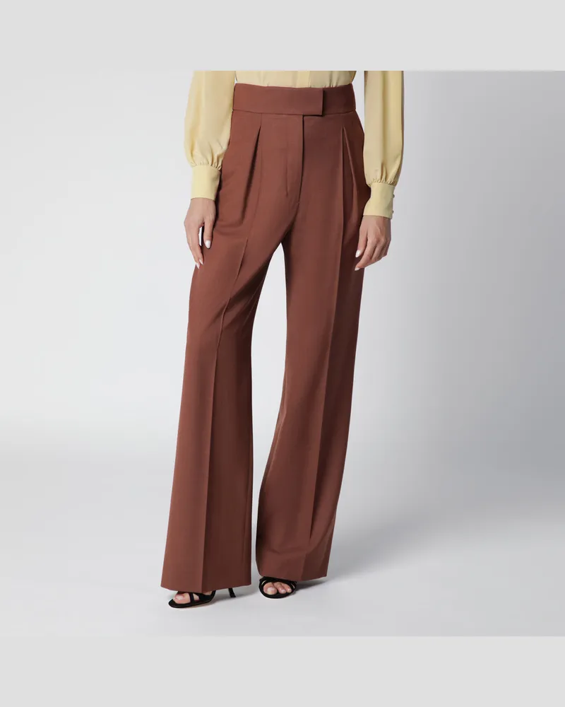 Valentino Garavani Hellbraune Wollhose Brown