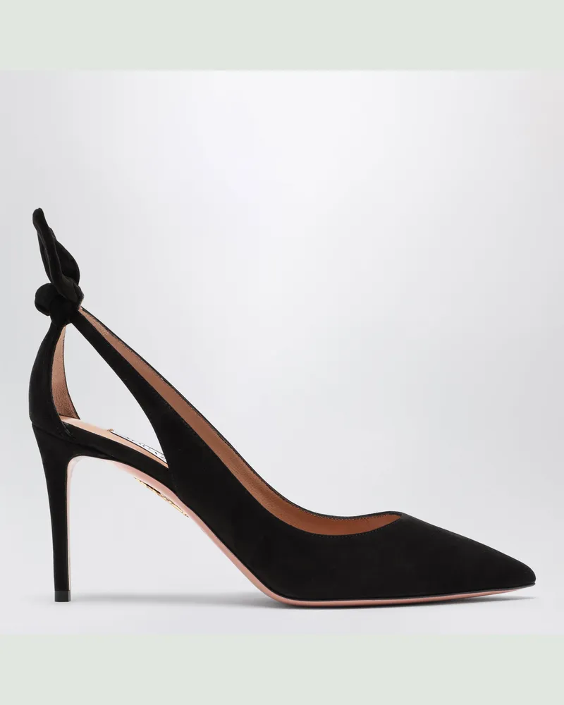 Aquazzura Schwarzes Deneuve-Pumps aus Wildleder Black