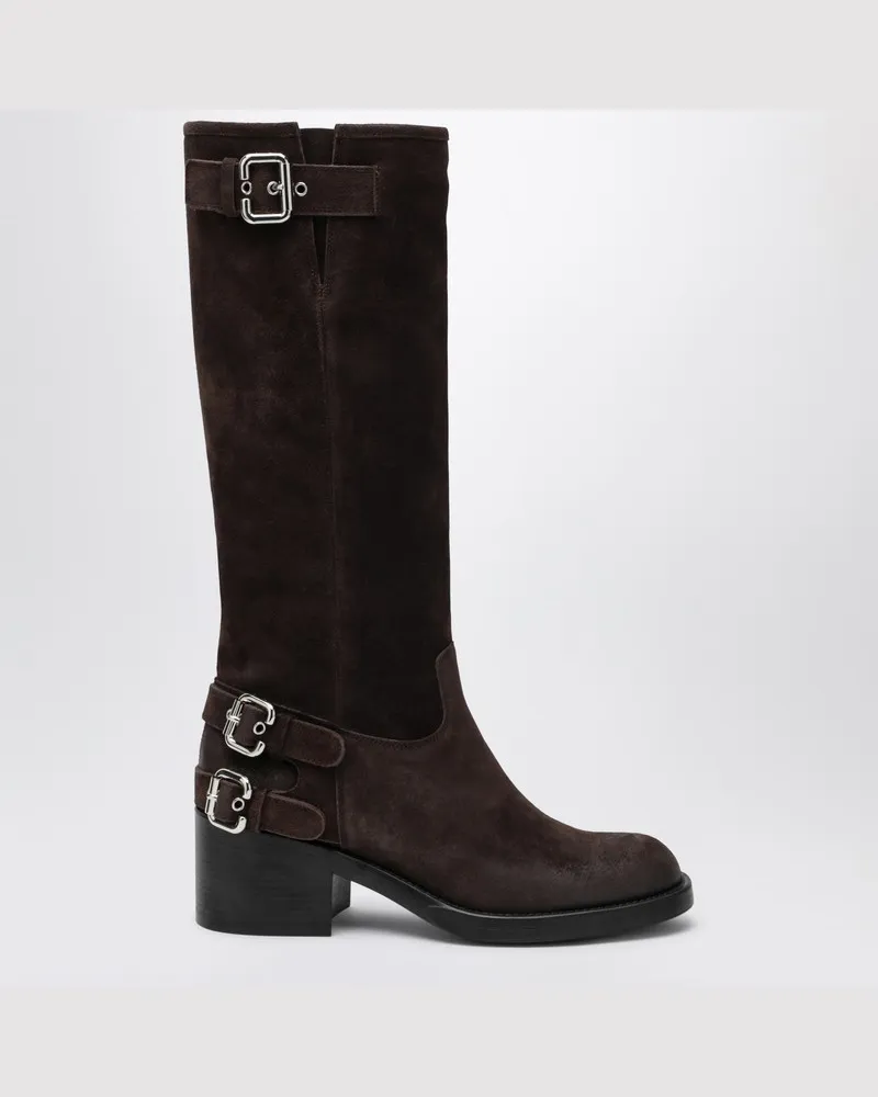 Chloé Braune Dakota-Bikerstiefel Braun