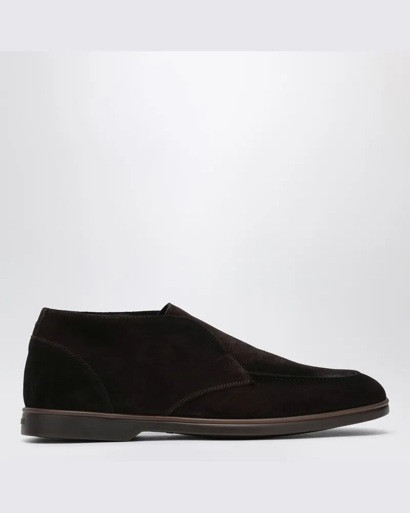 Doucal´s Schnürfreie Desert-Boots aus braunem Wildleder Braun