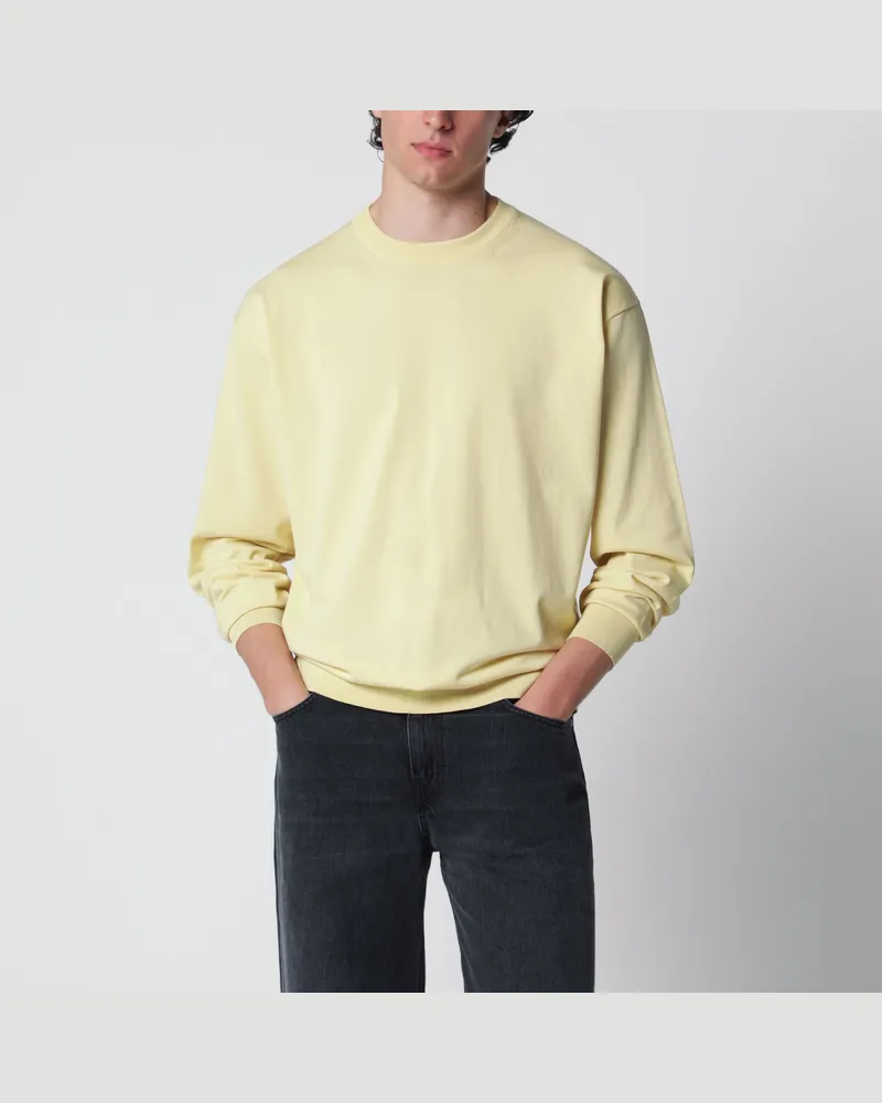 AURALEE Gelber Baumwollpullover Yellow