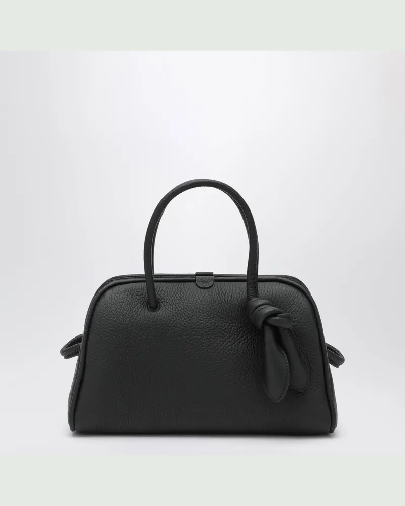 Jacquemus Kleine Turismo Tasche aus schwarzem Leder Black