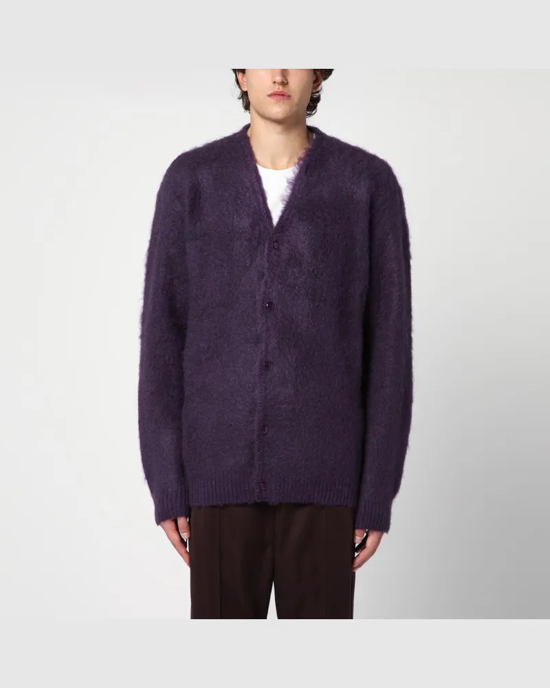 NEEDLES Lila Strickjacke aus Mohairgemisch Violett