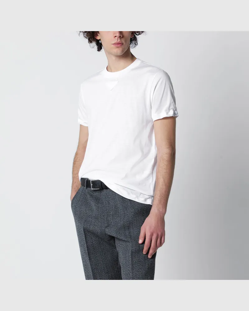 Prada Weißes T-Shirt aus Baumwolle White