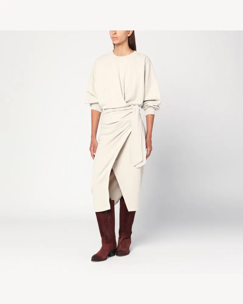 Isabel Marant Offwhite Sandrina Kleid mit Taillenknoten Mehrfarbig