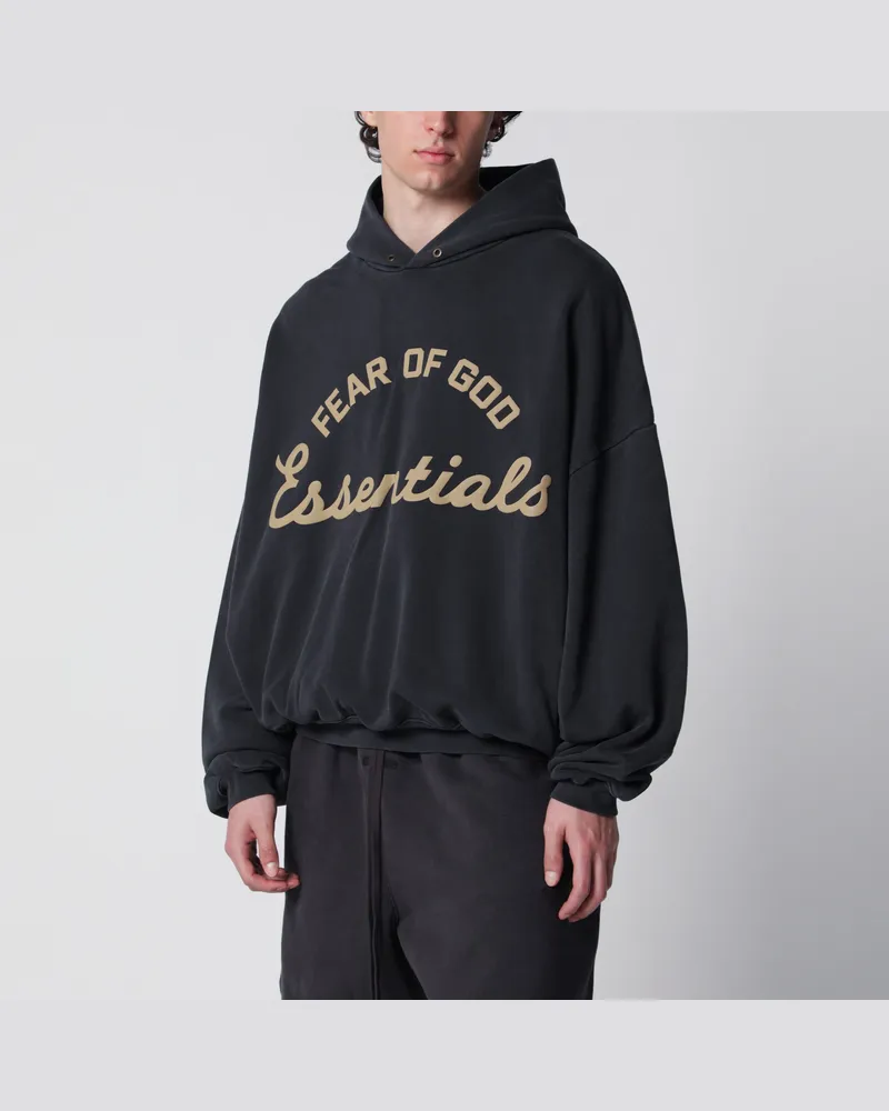 Fear of God Training 90s Sweatshirt aus schwarzem Baumwollfleece Black