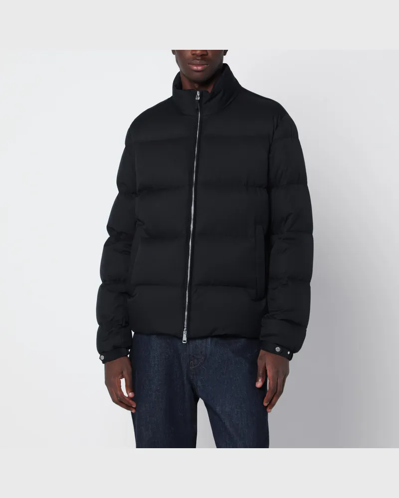Ermenegildo Zegna Navyblaue Daunenjacke mit Reißverschluss Blue