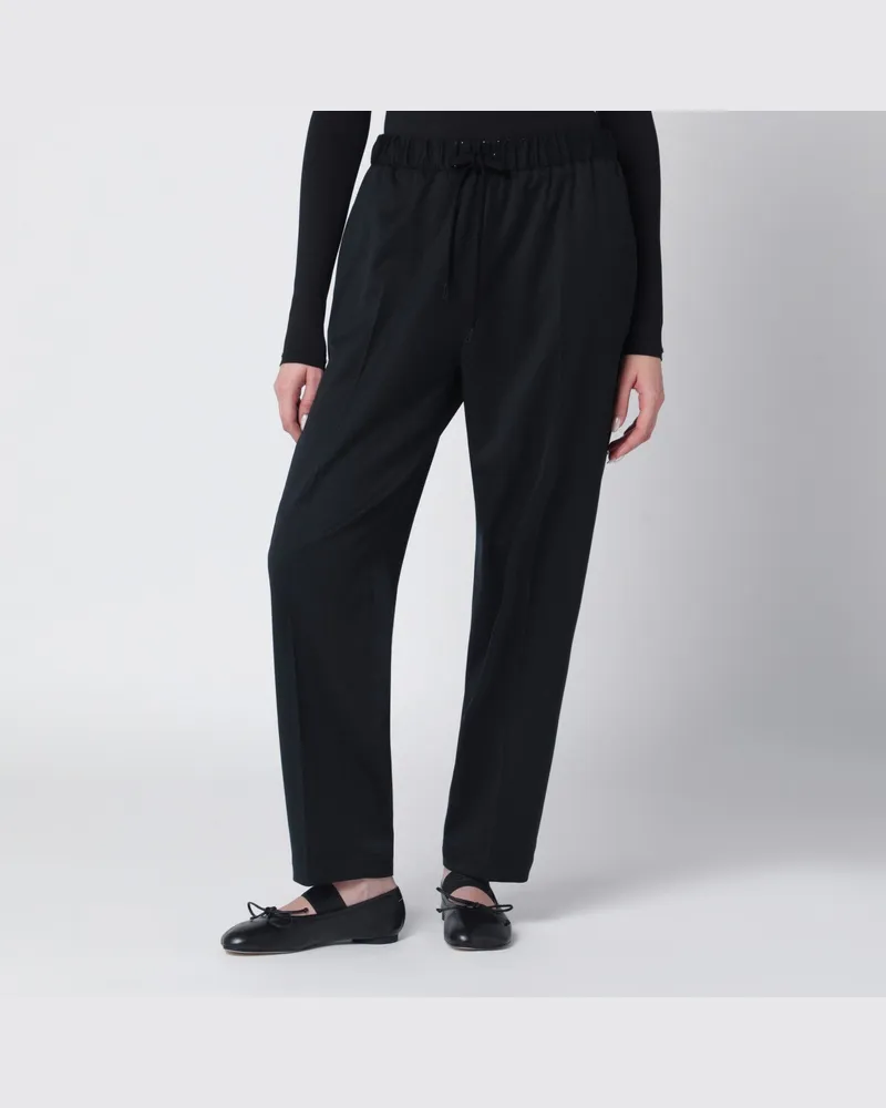 Maison Margiela Schwarze Hose aus Wollmix Black