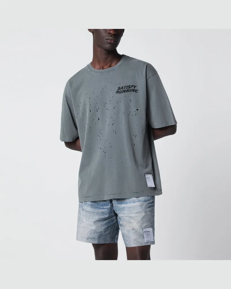 Satisfy MothTech Faded Black T-Shirt mit Logo-Print Black