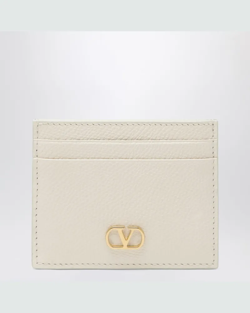 Valentino Garavani Vlogo Signature Kartenetui in Elfenbein White
