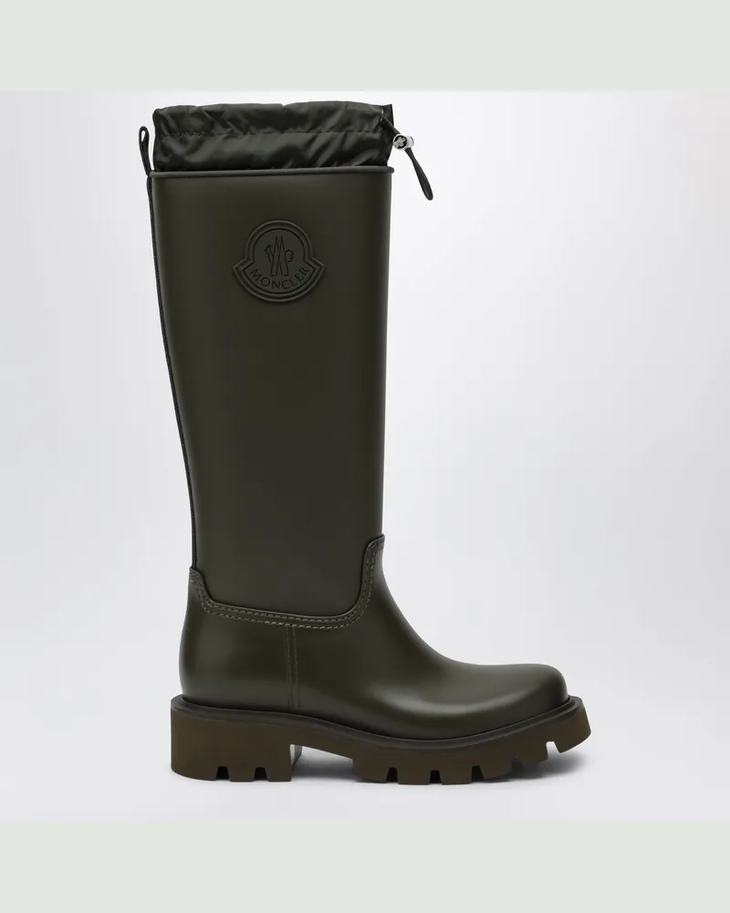 Moncler Regenstiefel Kickstream High aus PVC in Grün Green