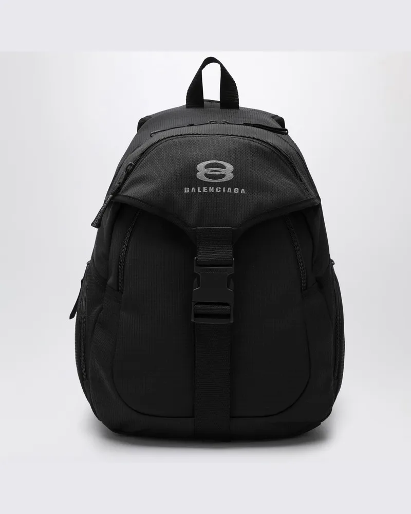 Balenciaga Schwarzer mittelgroßer Rucksack Unity aus Nylon Schwarz