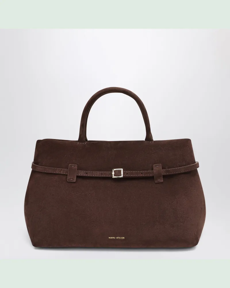 Manu Atelier Le Cambon 35 dunkelbraune Wildledertasche Brown
