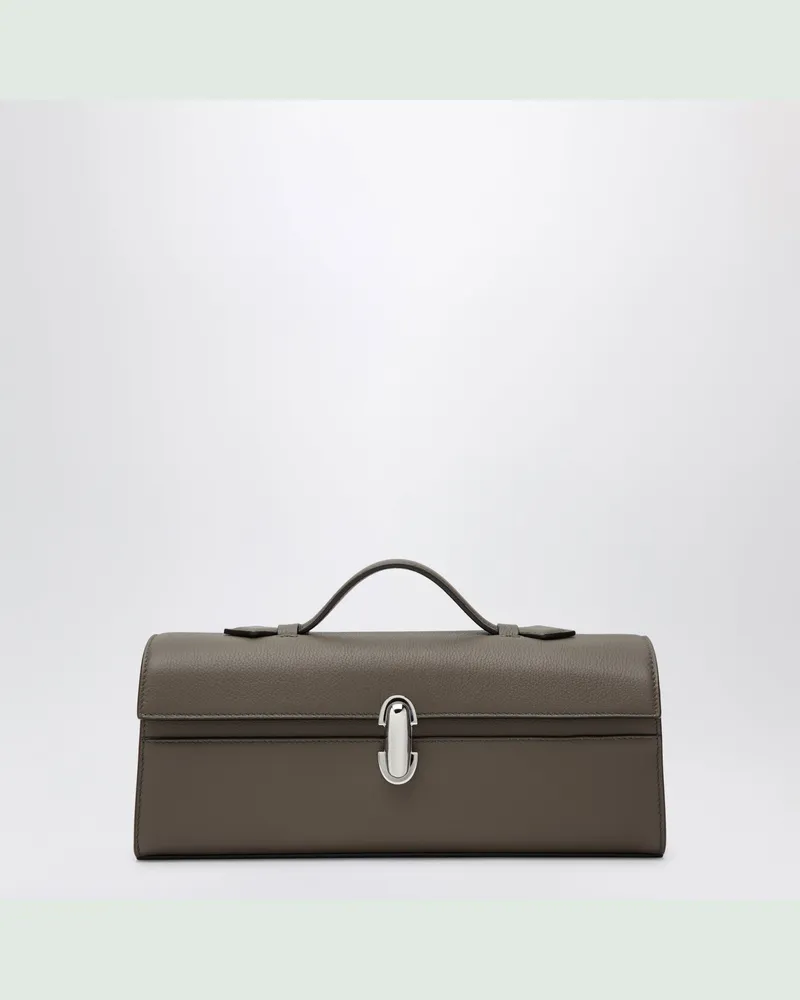 SAVETTE Slim Symmetry Pochette aus braunem Kalbsleder Brown