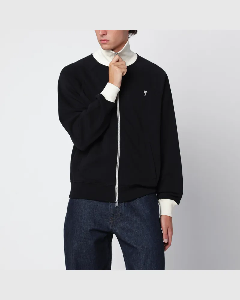 AMI Paris Schwarzes Ami de Caur-Sweatshirt aus Baumwolle Black