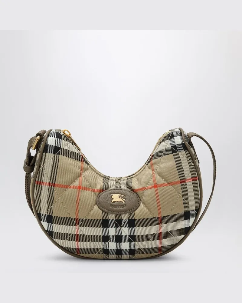 Burberry Mittel Hufeisen Umhängetasche Beige