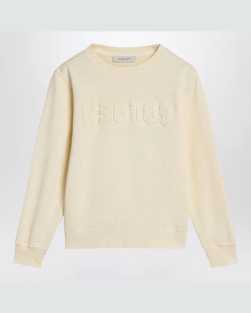 Golden Goose Elfenbeinfarbener Baumwoll-Sweatshirt White