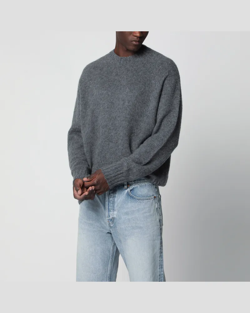 Tom Ford Kaschmirpullover mit Rundhals in Anthrazit Grey
