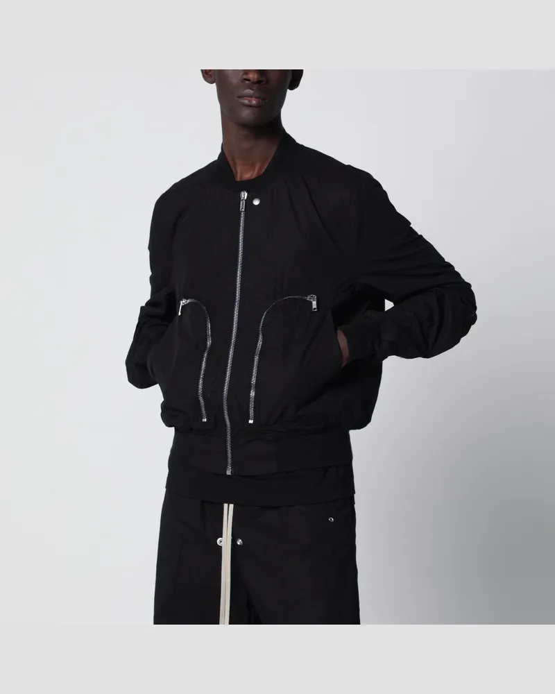 DRKSHDW by Rick Owens Bomberjacke Bauhaus Flight aus gerippter Baumwolle in Schwarz Black