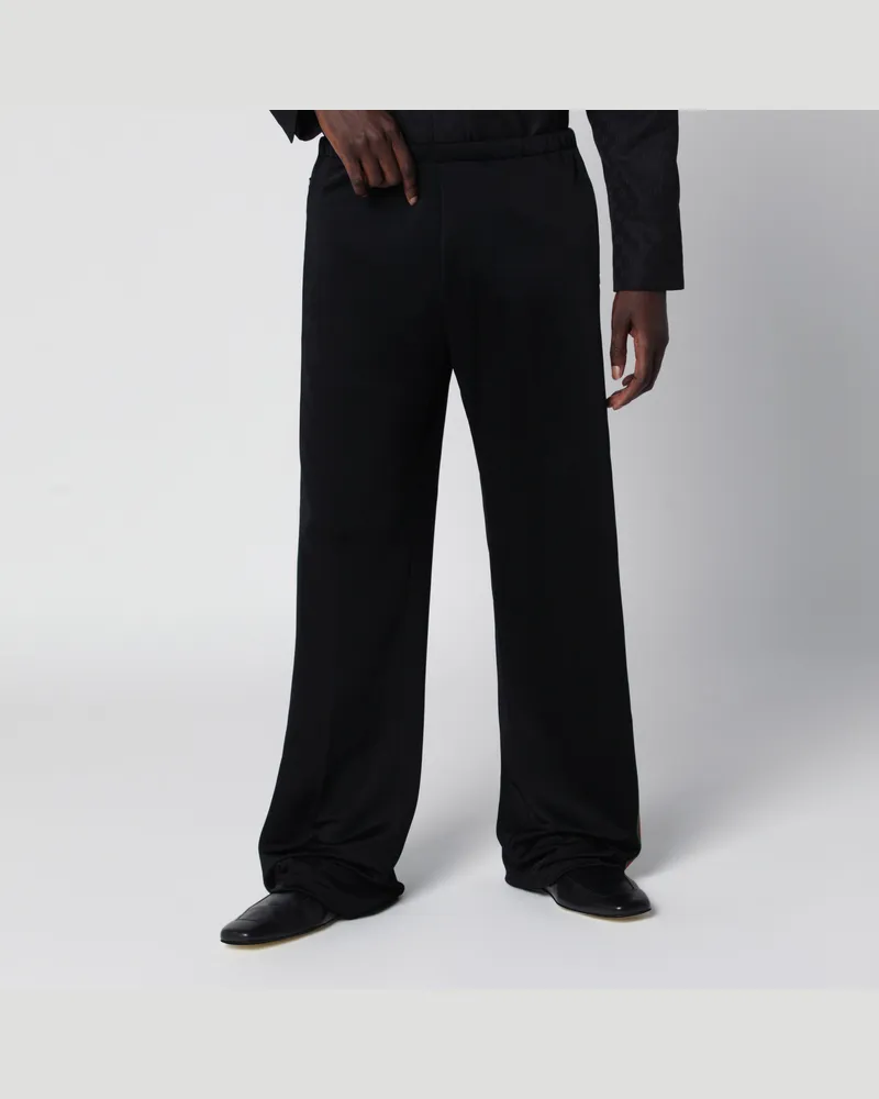 Gucci Schwarze Trainingshose aus Viskose-Jersey Black