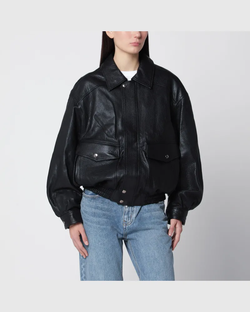 Dunst Black oversized blouson in lambskin Black