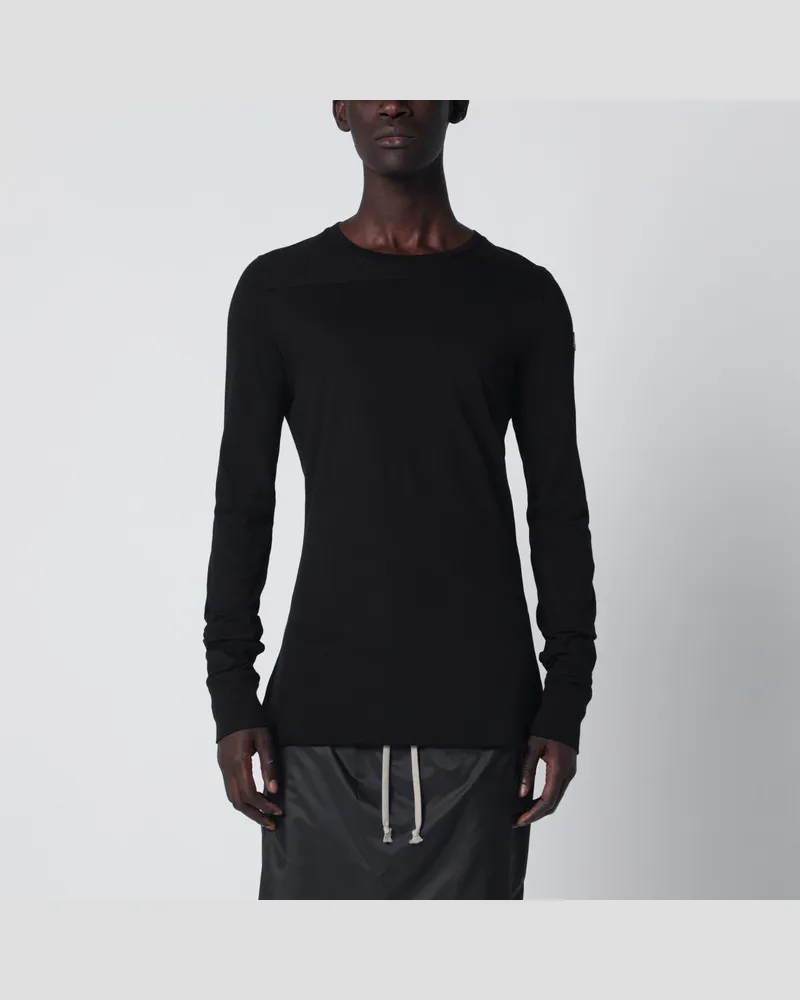 Moncler Schwarzer Baumwollpullover Black
