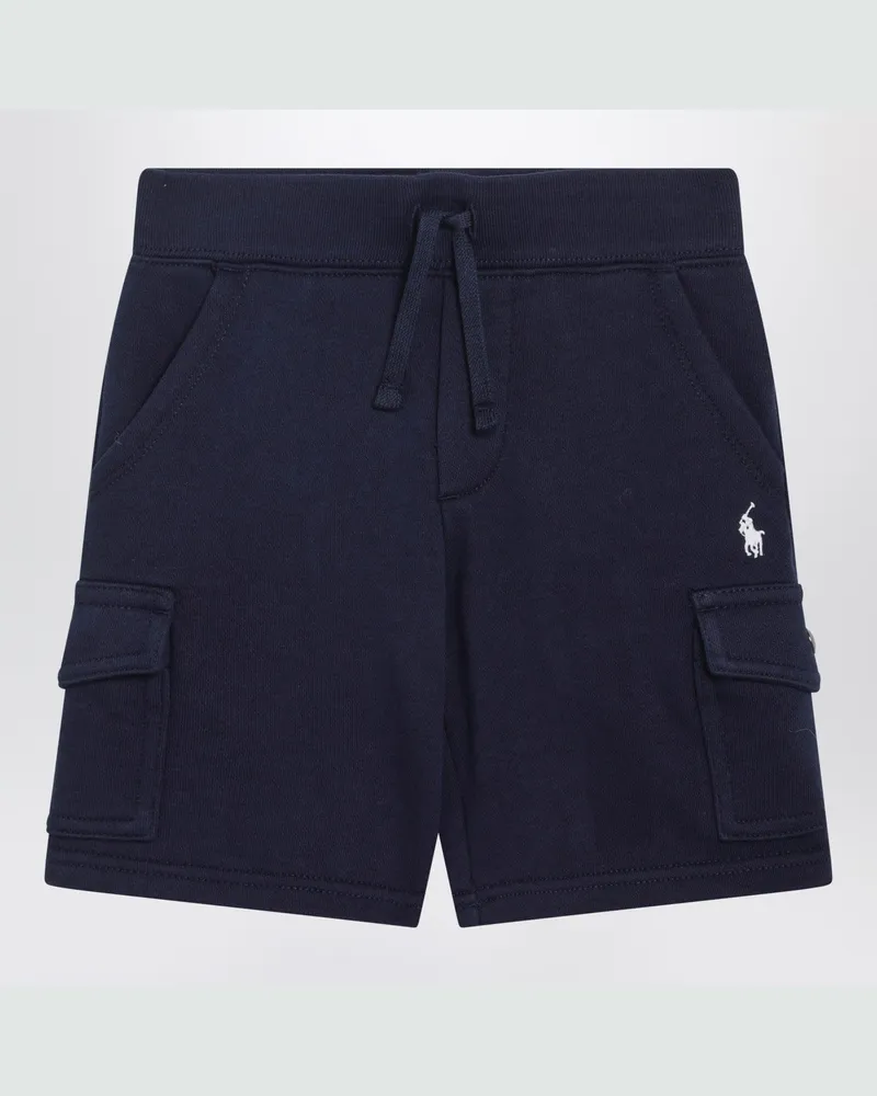 Ralph Lauren Marineblaue Shorts aus Baumwollmischgewebe Blue