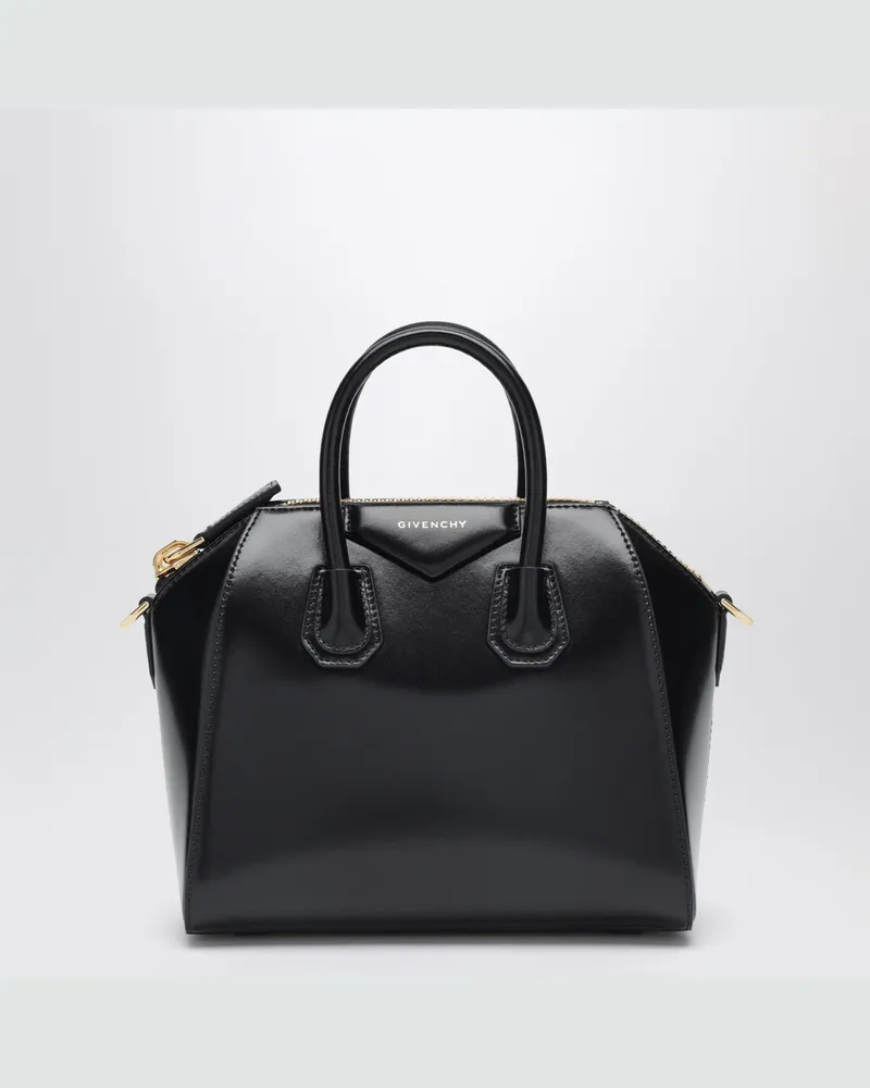 Givenchy Antigona Mini-Tasche aus schwarzem Box-Leder Black