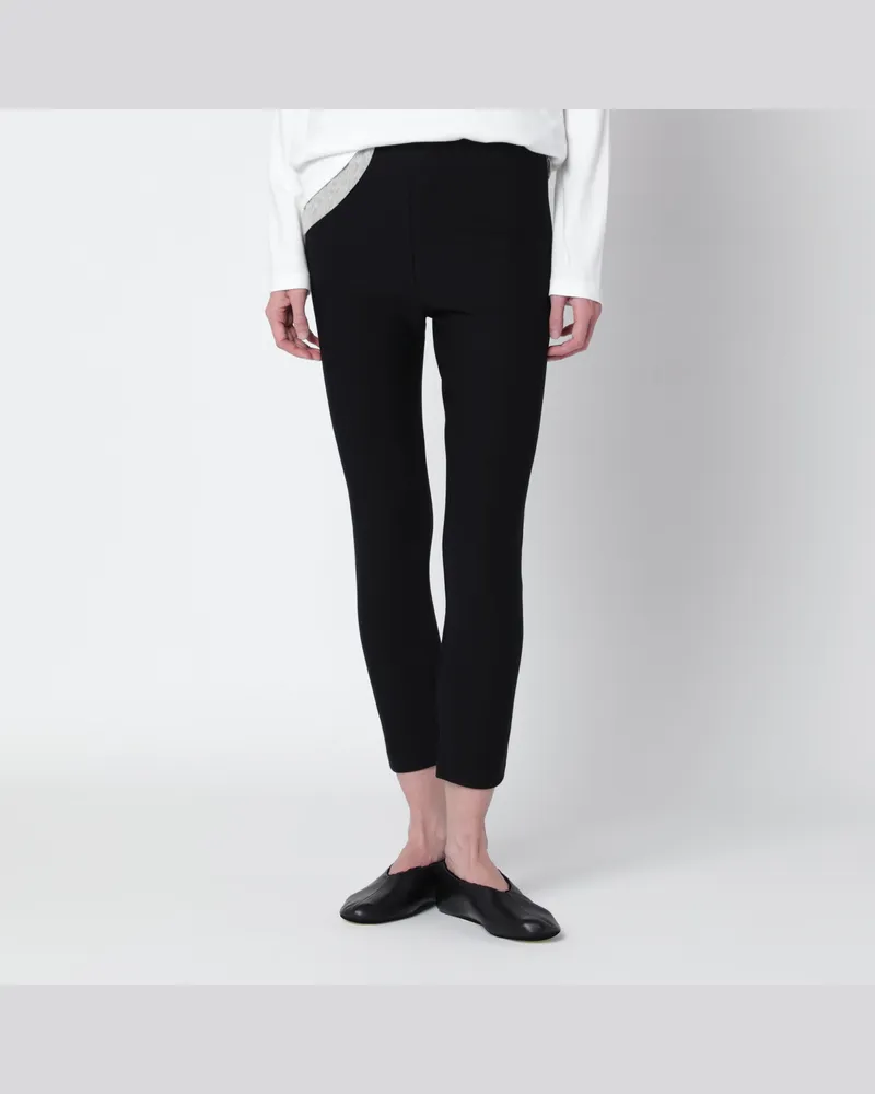 The Row Schwarze Gael Leggings aus Viskosemischung Black