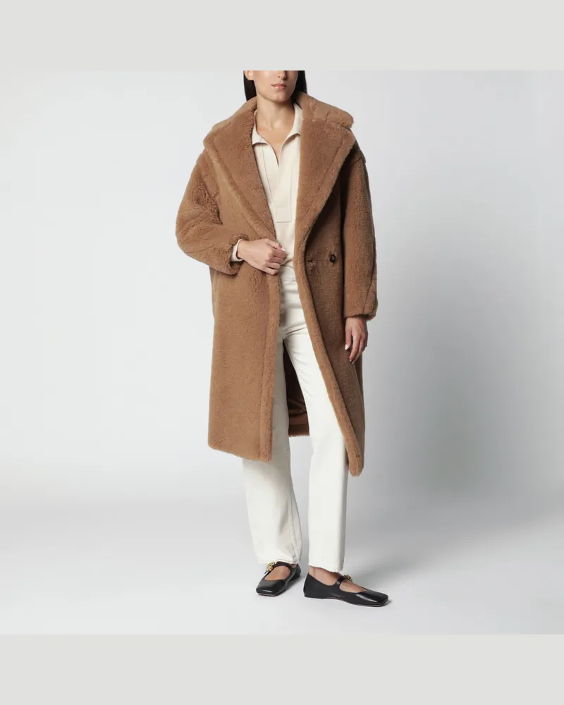 Max Mara Kamelfarbener Teddy Bear Icon Coat Brown