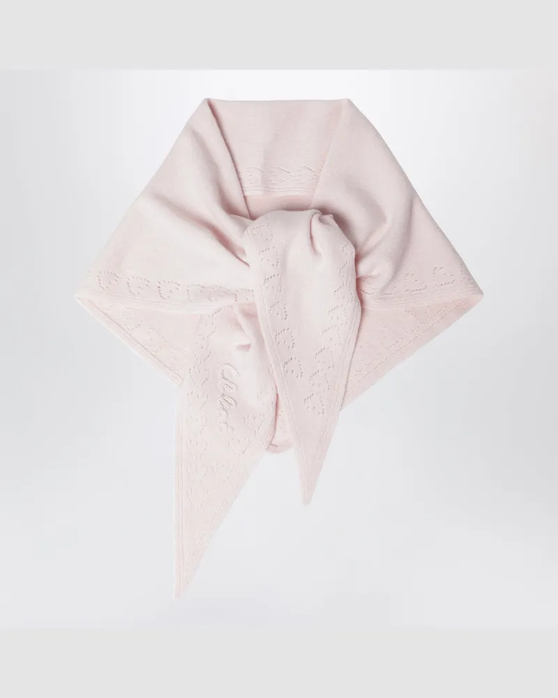 Chloé Kultiger dreieckiger rosa Wollschal Pink