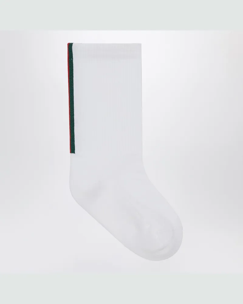 Gucci Weiße Socken mit Webband 