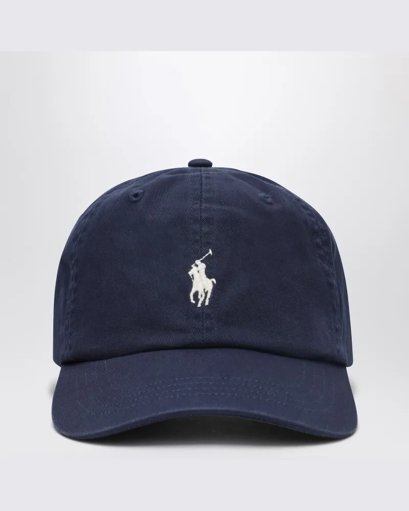 Ralph Lauren Marineblaue Baseballkappe aus Baumwolle Blau