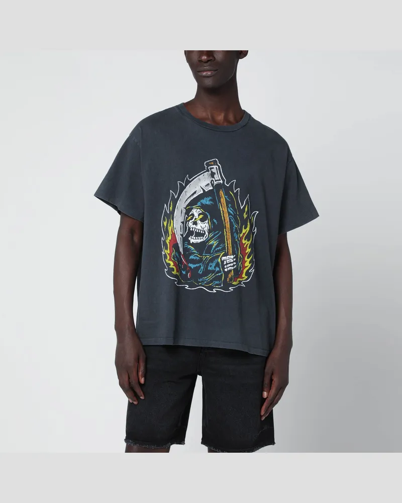 GALLERY DEPT. Schwarzes Big Reaper ATK T-Shirt mit Vintage-Effekt Black