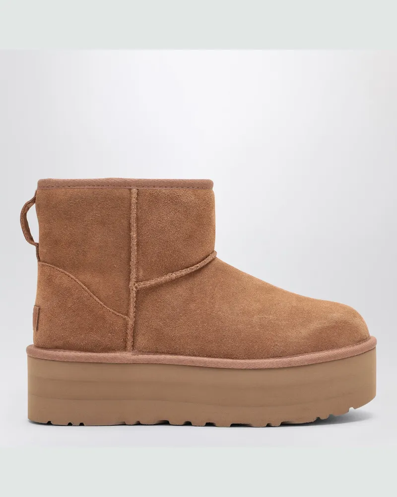 UGG Classic Mini Platform Stiefel in Kastanienbraun 