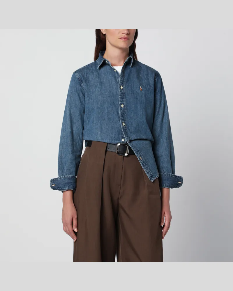 Ralph Lauren Blaues Denim-Hemd Blue