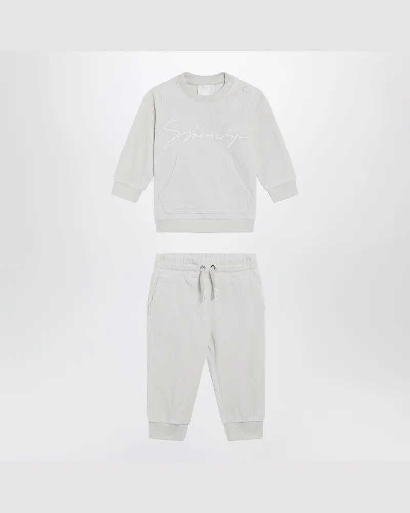 Givenchy Weißes zweiteiliges Samtset Beige