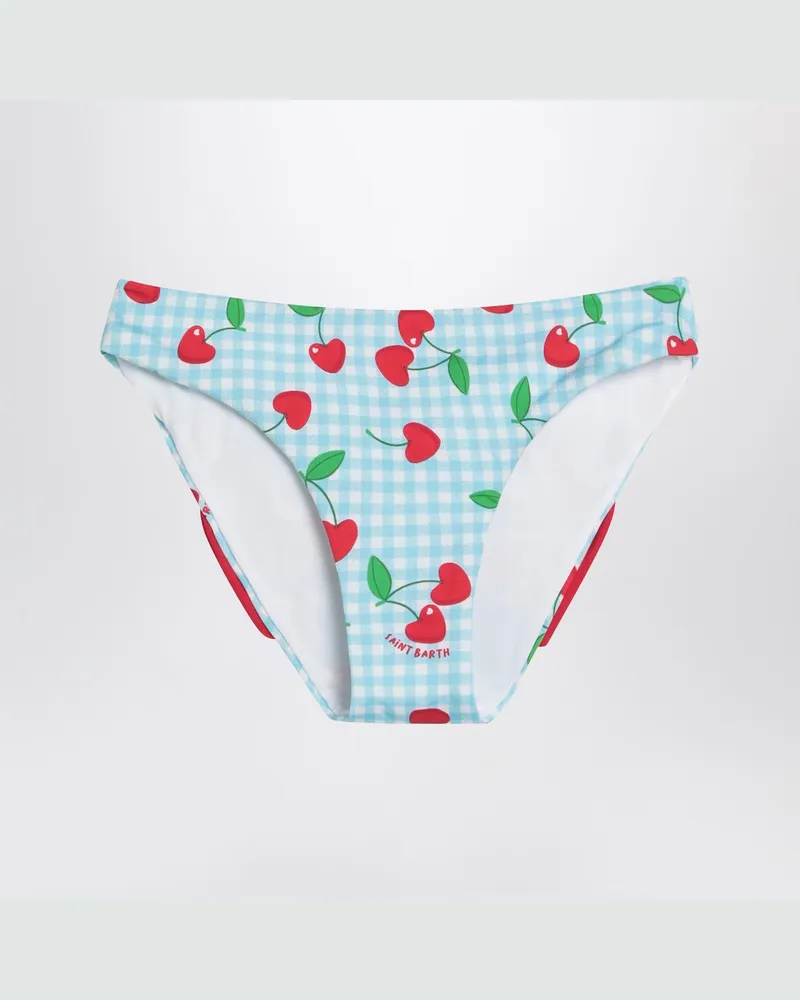 MC2 Saint Barth Slip Madame mit Vichy- und Kirschmuster Multicolor