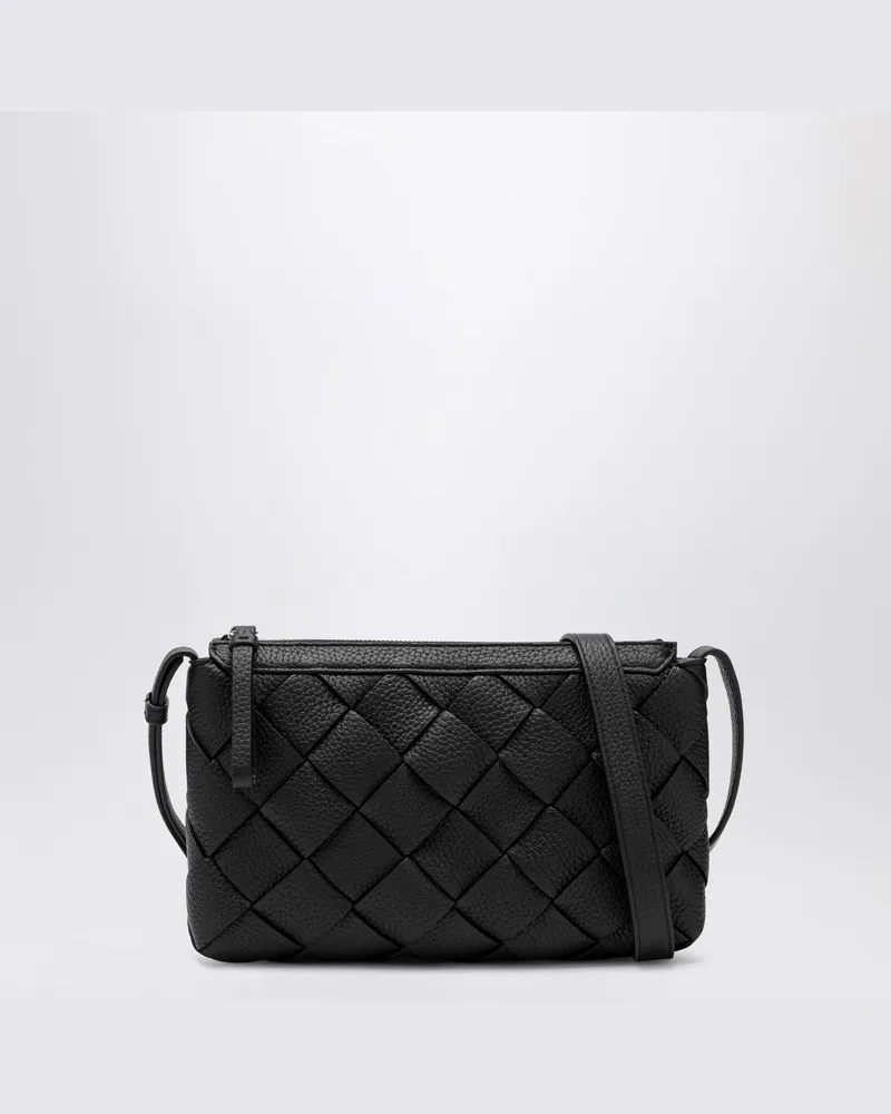 Bottega Veneta Diago Messenger-Tasche mit schwarzem Reißverschluss Schwarz