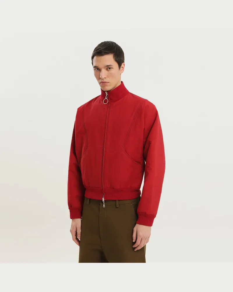 1989 STUDIO Rote und schwarze wendbare Jacke Rot