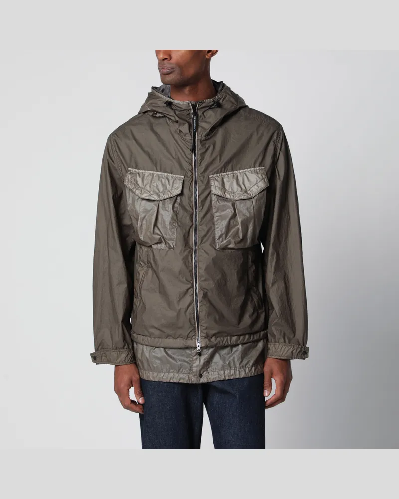 C.P. Company Goggle-Jacke aus Bi-TM-Nylon in Bleigrau Grey
